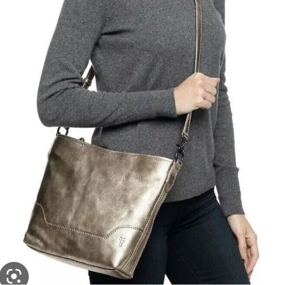 Frye Melissa small hobo bag leather adjustable strap olive green - Picture 3 of 12